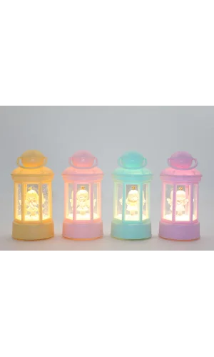 Melek Figürlü Işıklı Kar Küresi