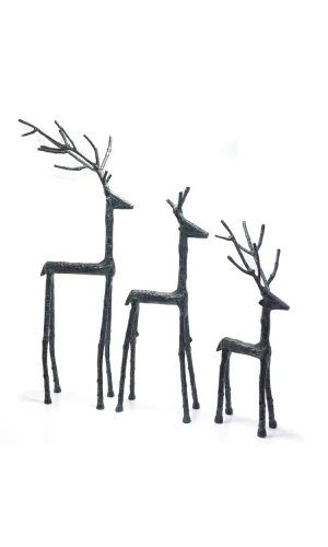 Metal 3lü Geyik Seti