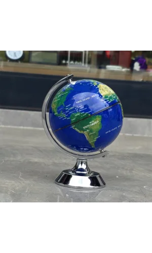 Metal Ayaklı Mavi Dünya Küresi