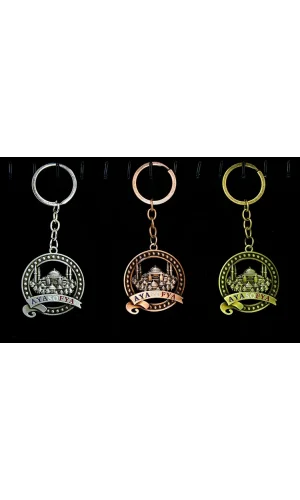 Metal Ayasofya Anahtarlık Yuvarlak Tasarım