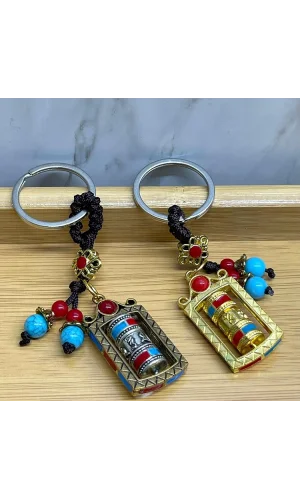 Metal Feng Shui Şans Çarkı Anahtarlık Model 2