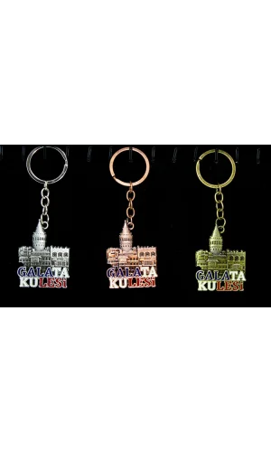 Metal Galata Kulesi Anahtarlık Model 2