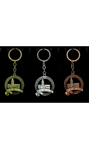 Metal Galata Kulesi Anahtarlık Model 3
