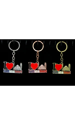Metal Sultanahmet Anahtarlık (I Love Sultanahmet)
