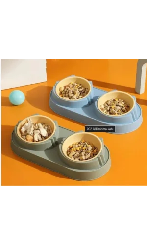 Mikopet Çift Bölmeli Mama ve Su Kabı