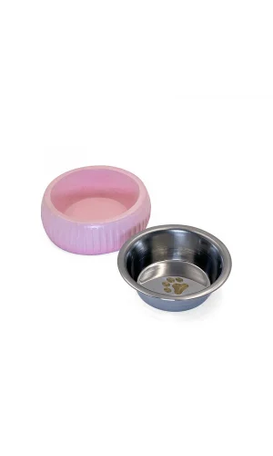Mikopet Organik Seramik Mama Kabı Pembe