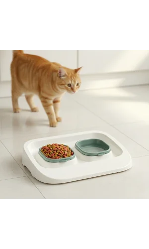 Mikopet Yeşil 2si 1 Arada Mama Ve Su Kabı