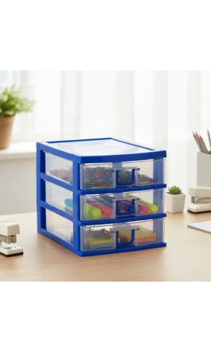 Mini 3 Çekmeceli Komidin Organizer