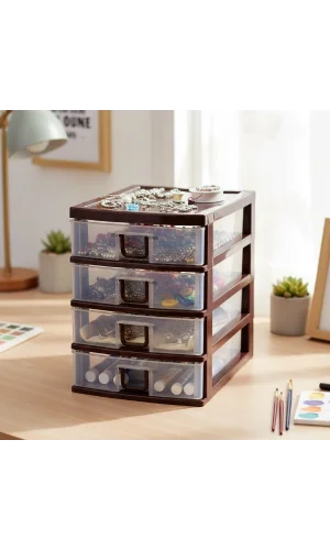 Mini 4 Çekmeceli Komidin Organizer