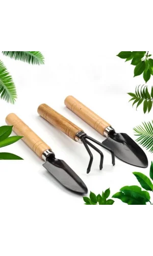 Mini Ahşap Hobi Bahçe Seti 3 Adet