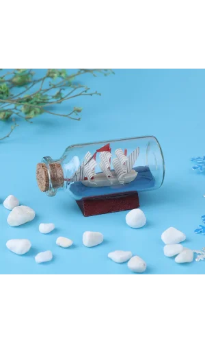 Mini Boy Şişe İçerisinde Gemi Maketi