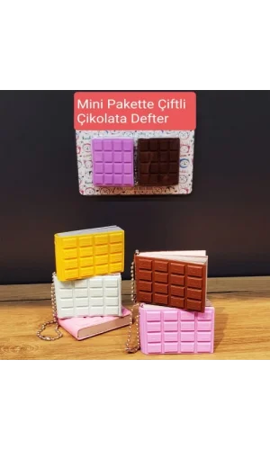 Mini Çiftli Çikolata Not Defteri