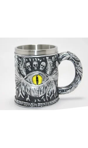 Mistik Ejderha Gözü 3D Kabartmalı Paslanmaz Çelik Kupa Bardak