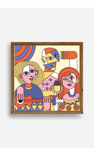 Modern Ahşap Çerçeveli Tablo