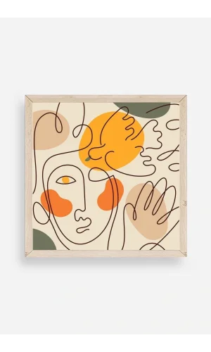 Modern Ahşap Çerçeveli Tablo