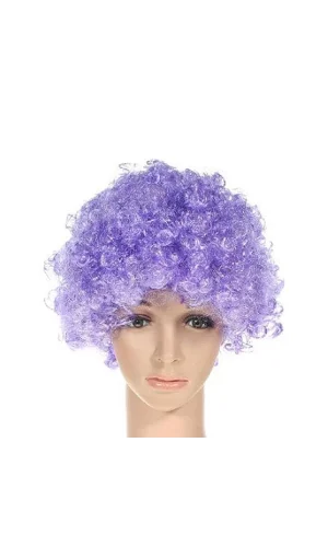 Mor Renkli Kıvırcık Peruk