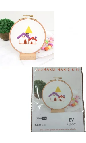 Nakış Kitleri Kasnaklı 8.6 X 6 cm Ev