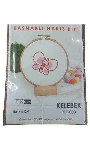 Nakış Kitleri Kasnaklı 8.6 X 6 cm Kelebek