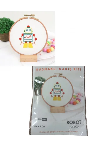 Nakış Kitleri Kasnaklı 8.6 X 6 cm Robot