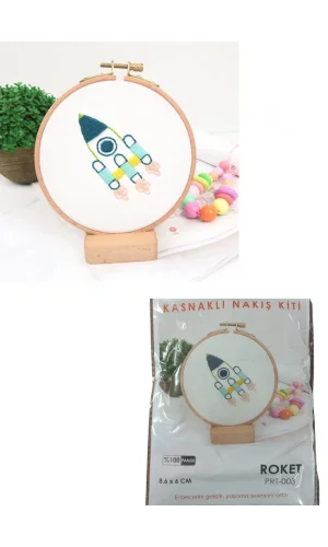 Nakış Kitleri Kasnaklı 8.6 X 6 cm Roket