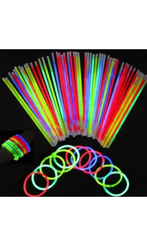 Neon Karanlıkta Parlayan Çubuklar 50 Adet