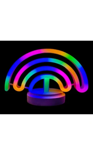 Neon Işıklı Gökkuşağı Masa Gece Lambası