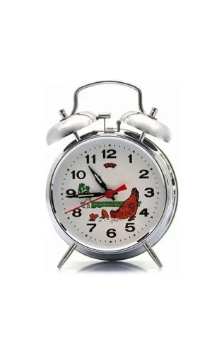 Nostaljik Kurmalı Horozlu Çalar Saat Büyük Boy