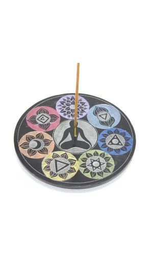 Obsidian Taşı 7 Çakra (Chakra) Tasarımı Tütsülük