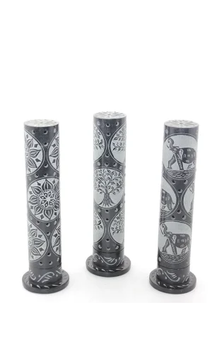 Obsidian Taşı İşlemeli Kule Tütsülük Model 2