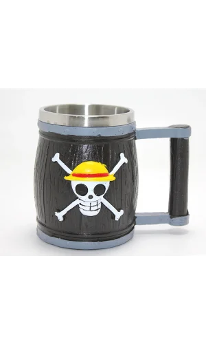One Piece Temalı 3D Kabartmalı Çelik Kupa Bardak