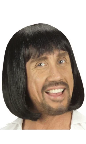 Ortaçağ Peruğu Kısa Siyah