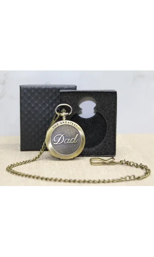 Özel Kutulu Dad (Baba) Tasarımlı Antik Köstekli Saat