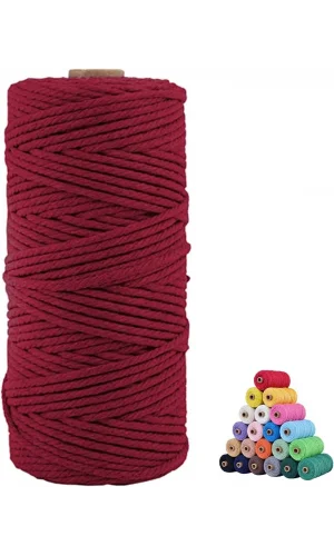 Pamuk Makrome 2 mm Bordo
