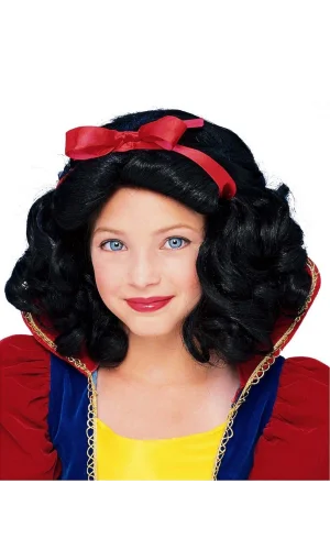 Pamuk Prenses Peruğu Kırmızı Fiyonklu