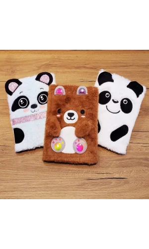Panda Tasarımlı Peluş Defter