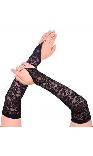 Parmak Askılı Zarif Dantel Eldiven