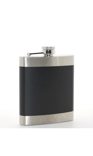 Paslanmaz Çelik Tekli 7 Oz Matara Siyah