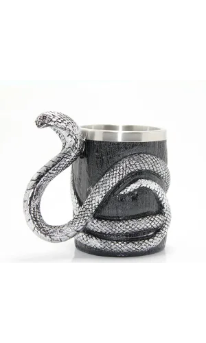 Paslanmaz Çelik Yılan Tasarımlı Kupa Bardak