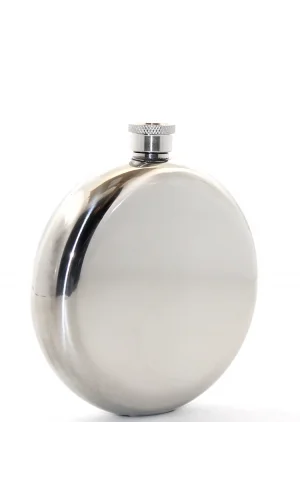 Paslanmaz Çelik Yuvarlak 8 Oz Tekli Matara Çelik Renk