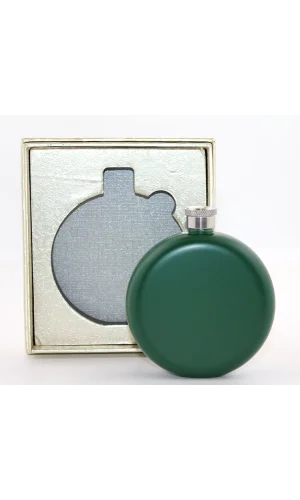 Paslanmaz Çelik Yuvarlak Matara 5 Oz Yeşil Renk