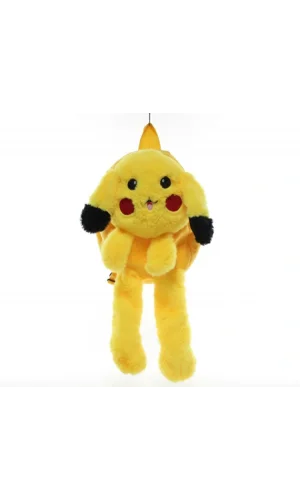 Peluş Işıklı Oynar Kulaklı Pikachu Sırt Çantası