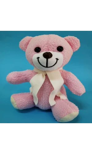 Pembe Peluş Atkılı Oyuncak Ayıcık