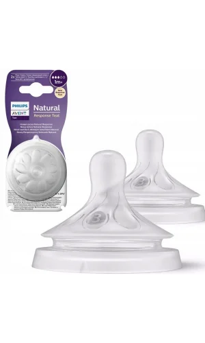 Philips Avent Natural Response 2li Biberon Emziği, 3 Numara, 1 Ay+