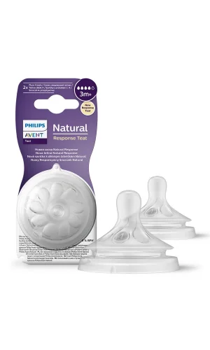 Philips Avent Natural Response 2li Biberon Emziği, 4 Numara, 3 Ay+