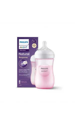 Philips Avent Natural Response PP Pembe Biberon 1+ Ay 260 ml SCY903/11