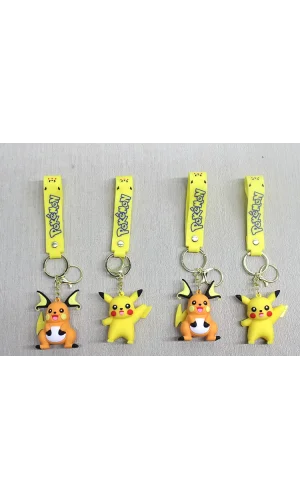 Pikachu Raichu Silikon Anahtarlık