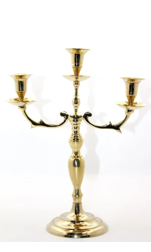 Pirinç 3lü Şamdan Model 2