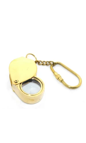 Pirinç Büyüteç Anahtarlık Model 2