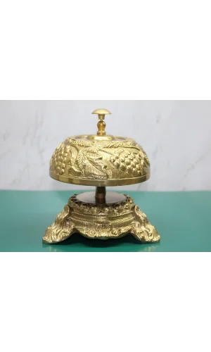 Pirinç Masa Üstü Basmalı Çan