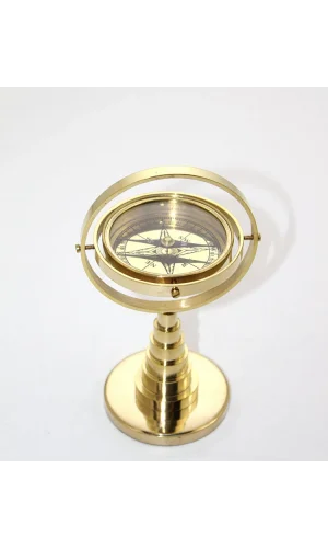 Pirinç Masa Üstü Pusula Model 1